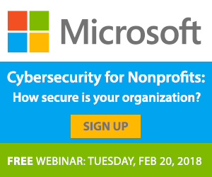 Logo Microsoft and February 20, 2018 webinar title